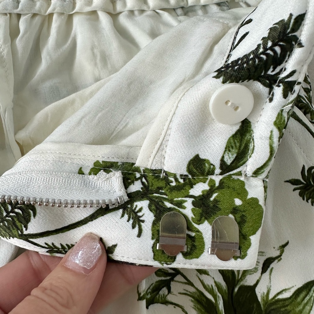 Anthropologie Floral Pull-On Silk Pants - Picture 7 of 12